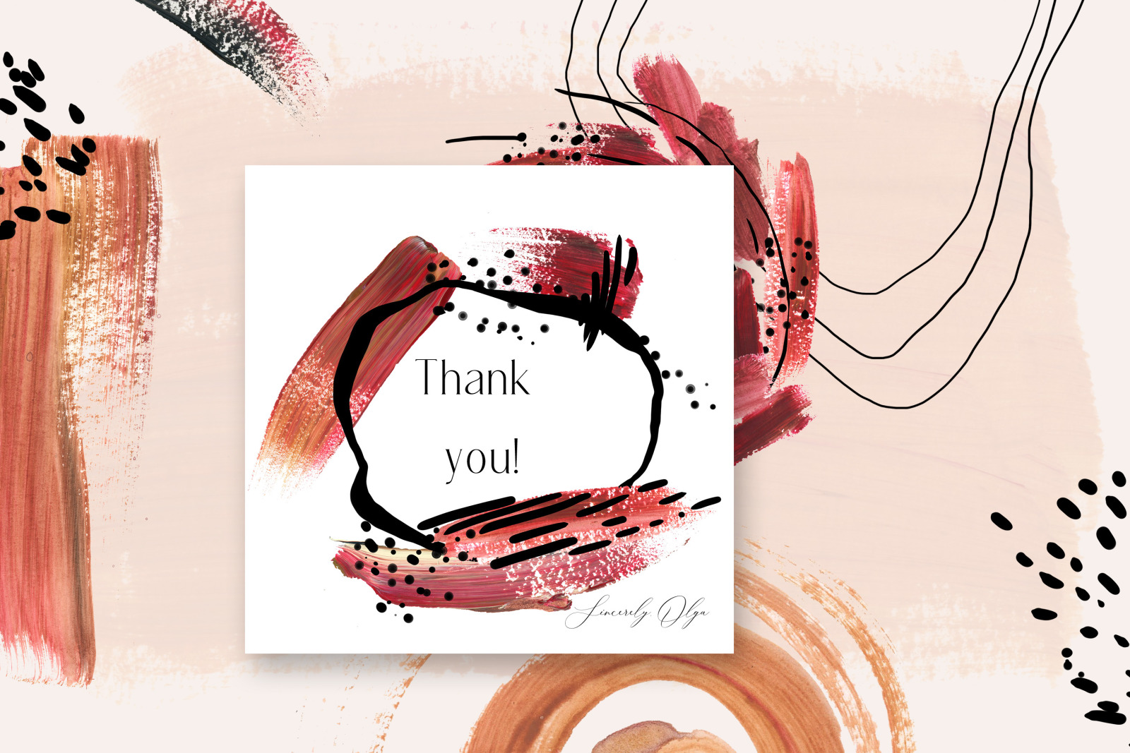 Abstract Acrylic clipart brushstrokes for social media. Modern acrylic wedding. Poster creator