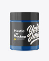 Glossy Plastic Jar Mockup