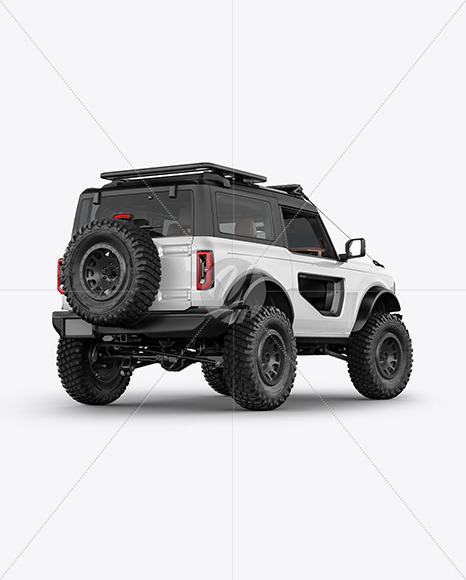 Off-Road SUV Mockup - Back Half Side View