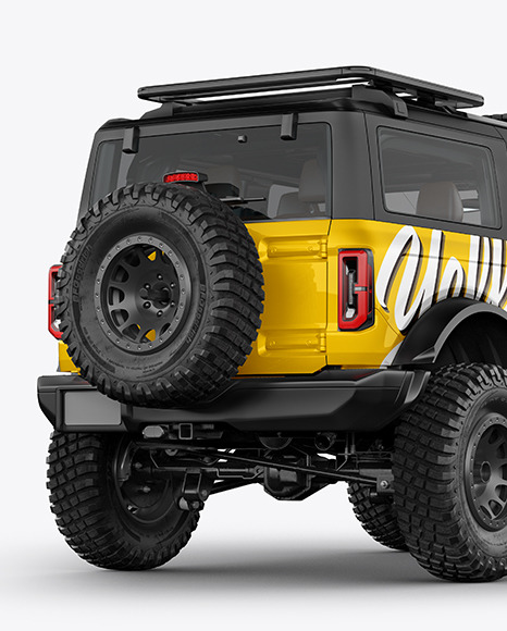 Off-Road SUV Mockup - Back Half Side View