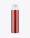 Plastic Bottle with Cherry Juice Mockup