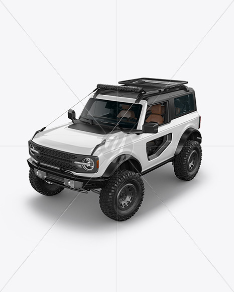 Off-Road SUV Mockup - Half Side View (High-Angle Shot)