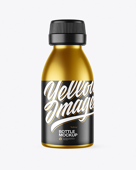 Matte Metallic Bottle Mockup - Small bottle