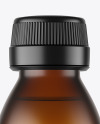 Frosted Amber Glass Bottle Mockup