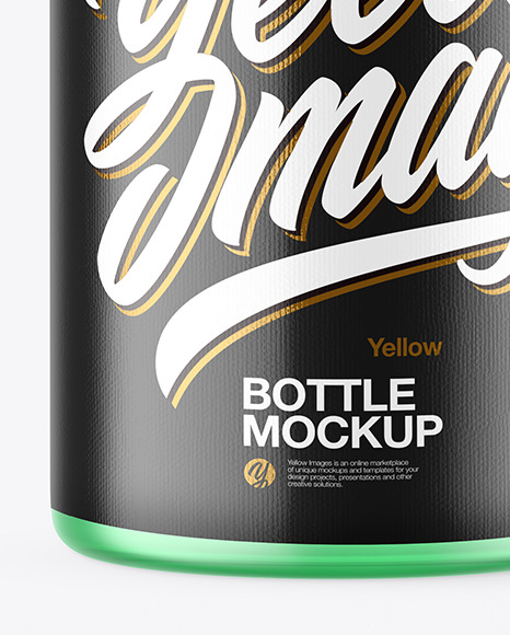 Frosted Color Glass Bottle Mockup