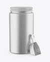 Metallic Jar w/ Spoon Mockup