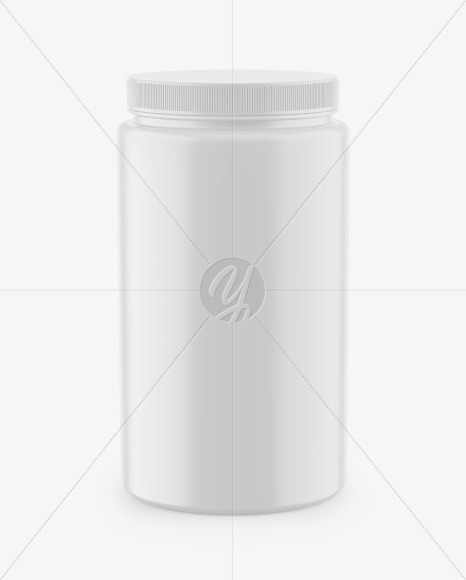 Glossy Plastic Jar Mockup