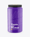 Glossy Plastic Jar Mockup