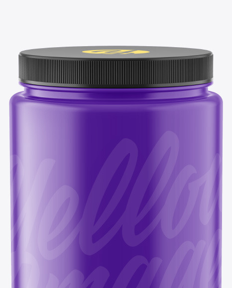 Glossy Plastic Jar Mockup