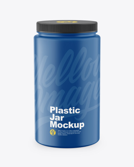 Matte Plastic Jar Mockup