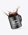 Ceramic Coffee Cup w/ Splash Mockup