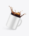 Matte Coffee Cup w/ Splash Mockup