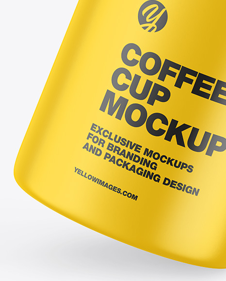 Matte Coffee Cup w/ Splash Mockup