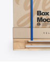 Wooden Pallet With Carton Box Mockup