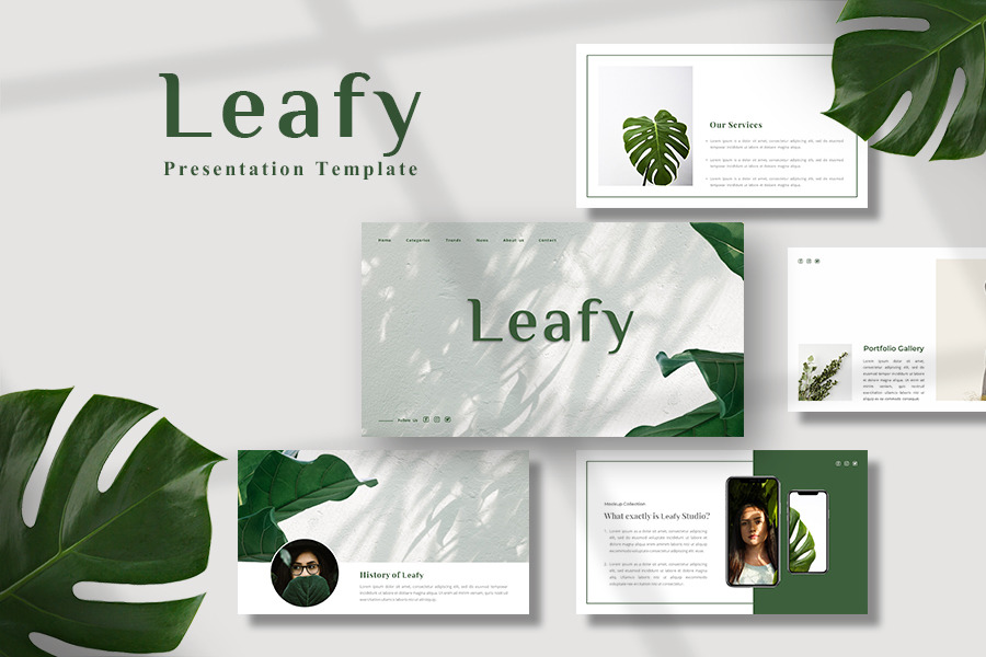 Leafy Powerpoint Template Leafy Powerpoint Template