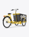 Cargo Bike Mockup - Back RightHalf Side View Cargo Bike Mockup - Back RightHalf Side View