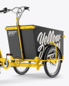 Cargo Bike Mockup - Back RightHalf Side View Cargo Bike Mockup - Back RightHalf Side View