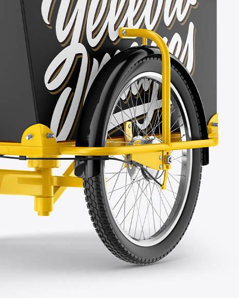 Cargo Bike Mockup - Back RightHalf Side View Cargo Bike Mockup - Back RightHalf Side View