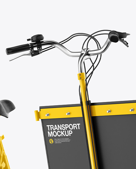 Cargo Bike Mockup - Back RightHalf Side View Cargo Bike Mockup - Back RightHalf Side View