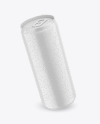 330ml Matte Drink Can With Condensation Mockup