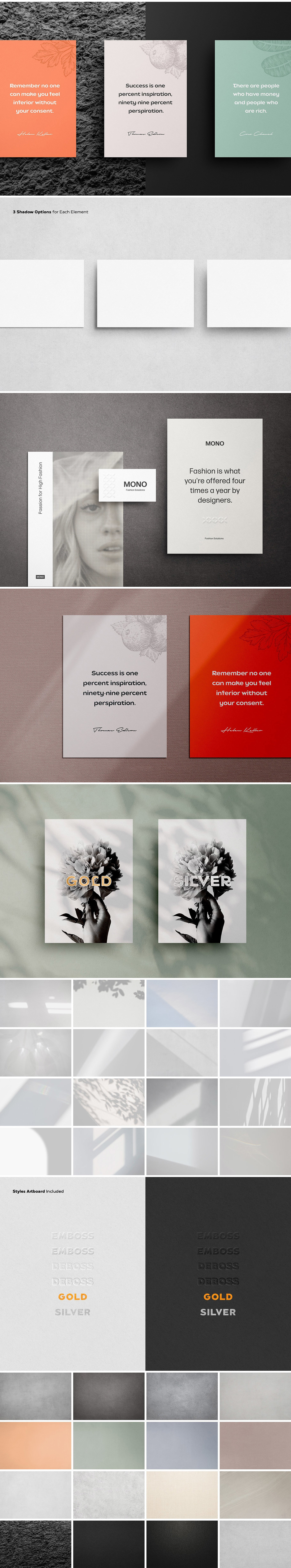 Solus Shadow Stationery Mockups Solus Shadow Stationery Mockups