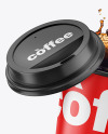 Glossy Coffee Cup w/ Splash Mockup