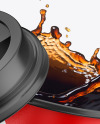 Glossy Coffee Cup w/ Splash Mockup