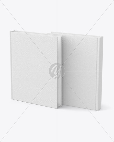 Hardcover Books w/ Fabric Cover Mockup