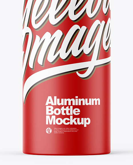 Matte 100ml Aluminum Bottle w/ Screw Cap Mockup