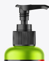 Matte Metallic Sanitizer Bottle w/ Open Pump Mockup