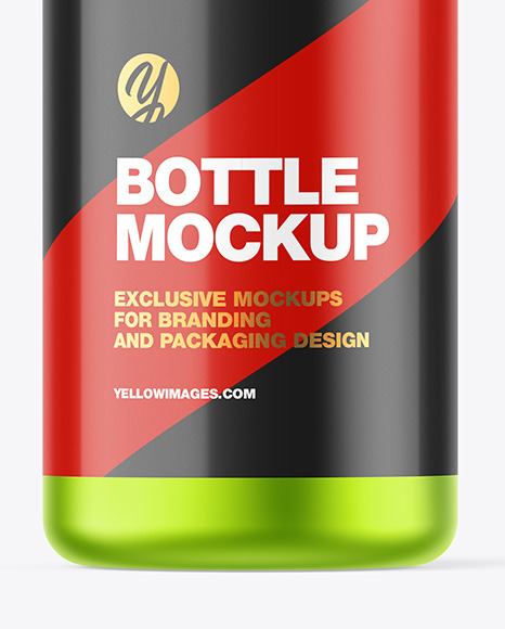 Matte Metallic Sanitizer Bottle w/ Open Pump Mockup