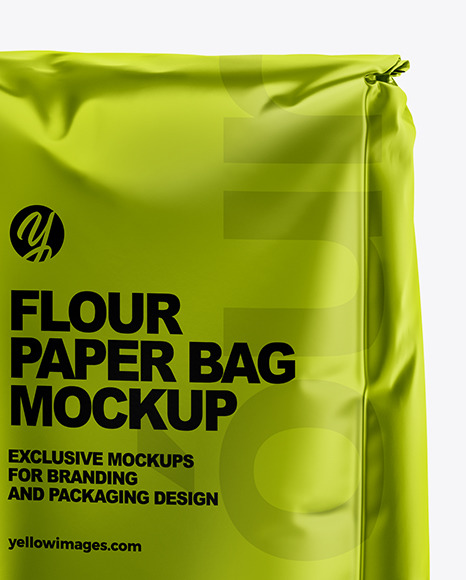 Metallized Paper Flour Bag Mockup