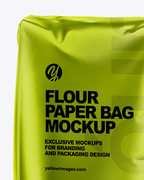 Metallized Paper Flour Bag Mockup