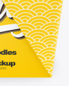 Glossy Paper Noodles Box Mockup - Side View (High Angle Shot)