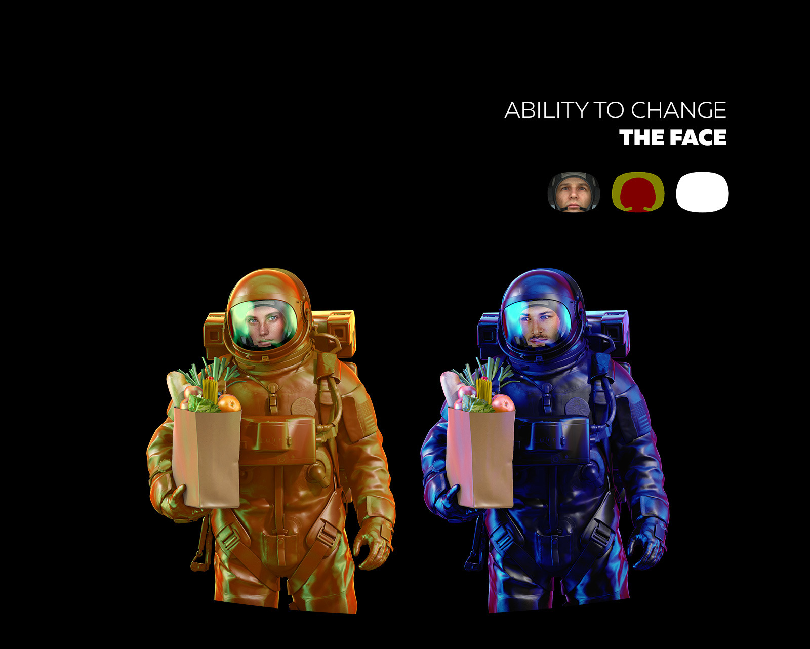 3D Mockup Space Astronaut #02 3D Mockup Space Astronaut #02