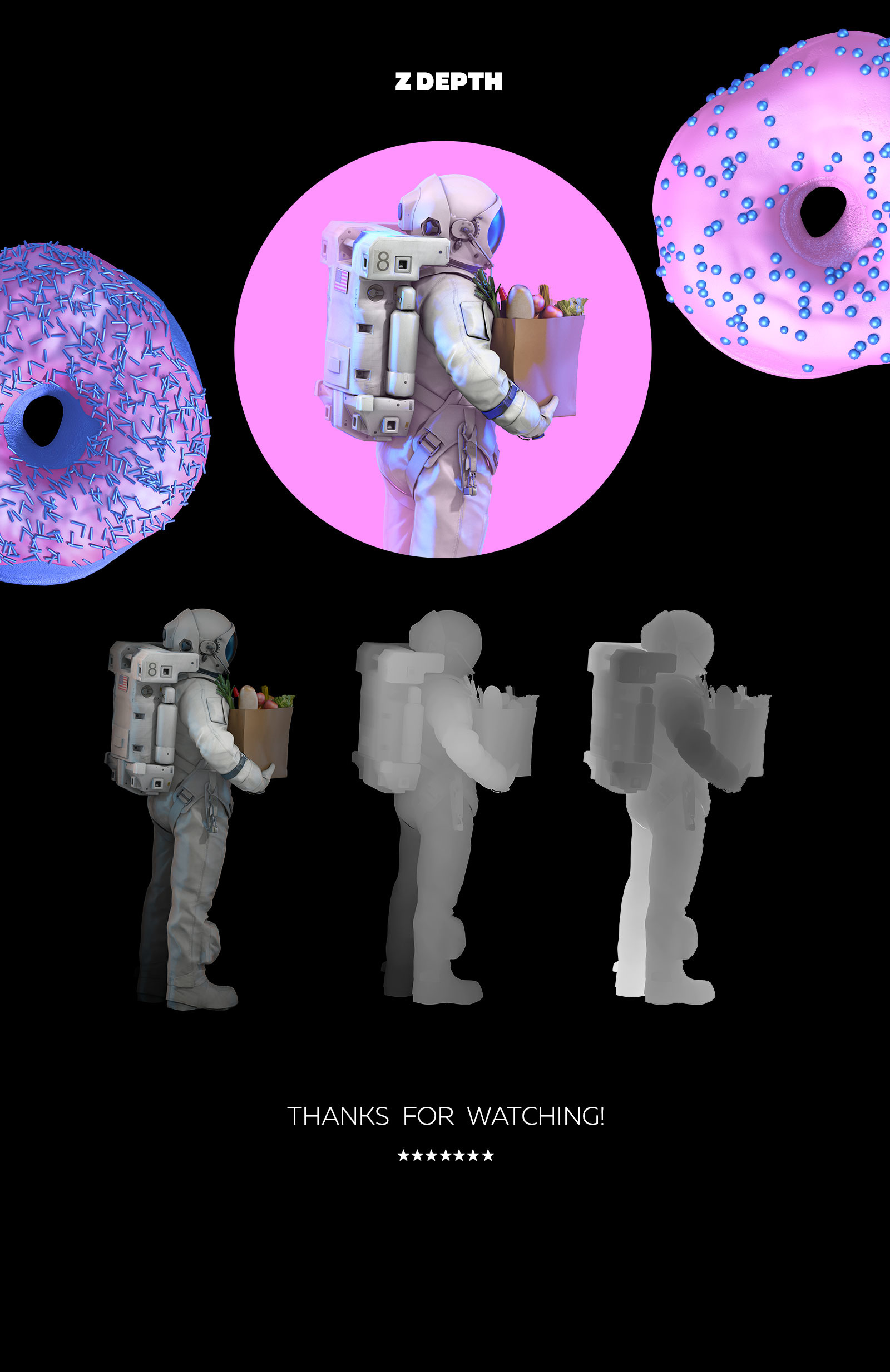 3D Mockup Space Astronaut #02 3D Mockup Space Astronaut #02
