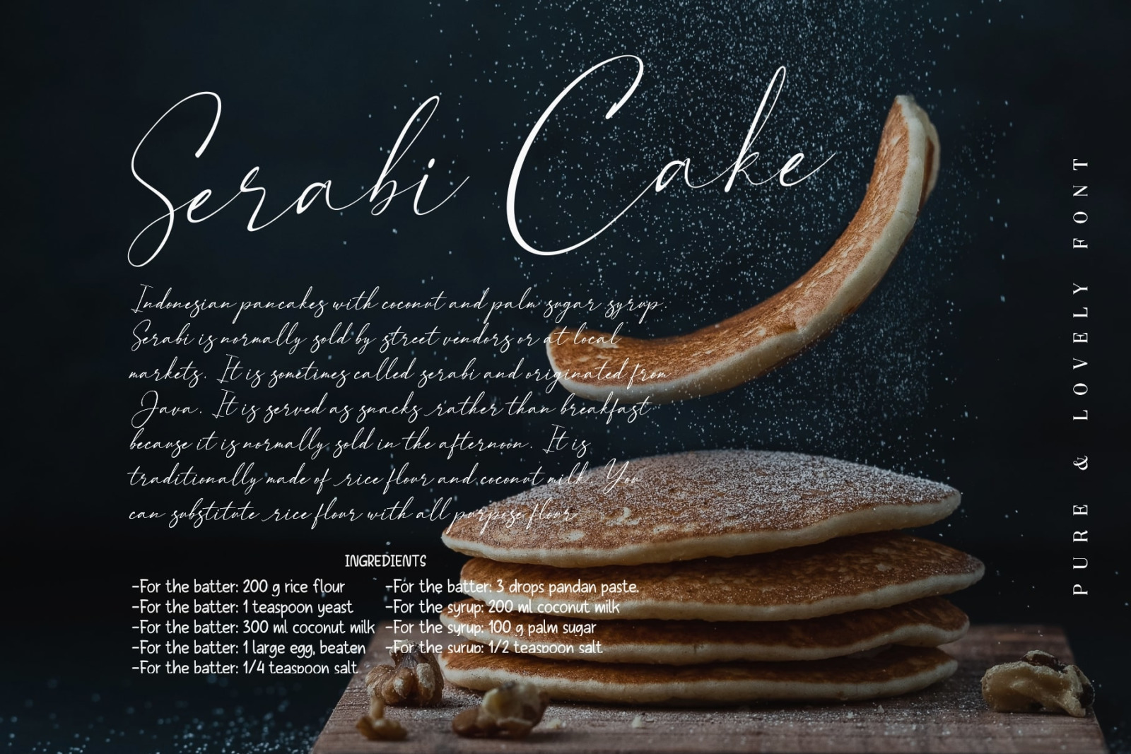 Pure & Lovely - Pretty calligraphy font Pure & Lovely - Pretty calligraphy font