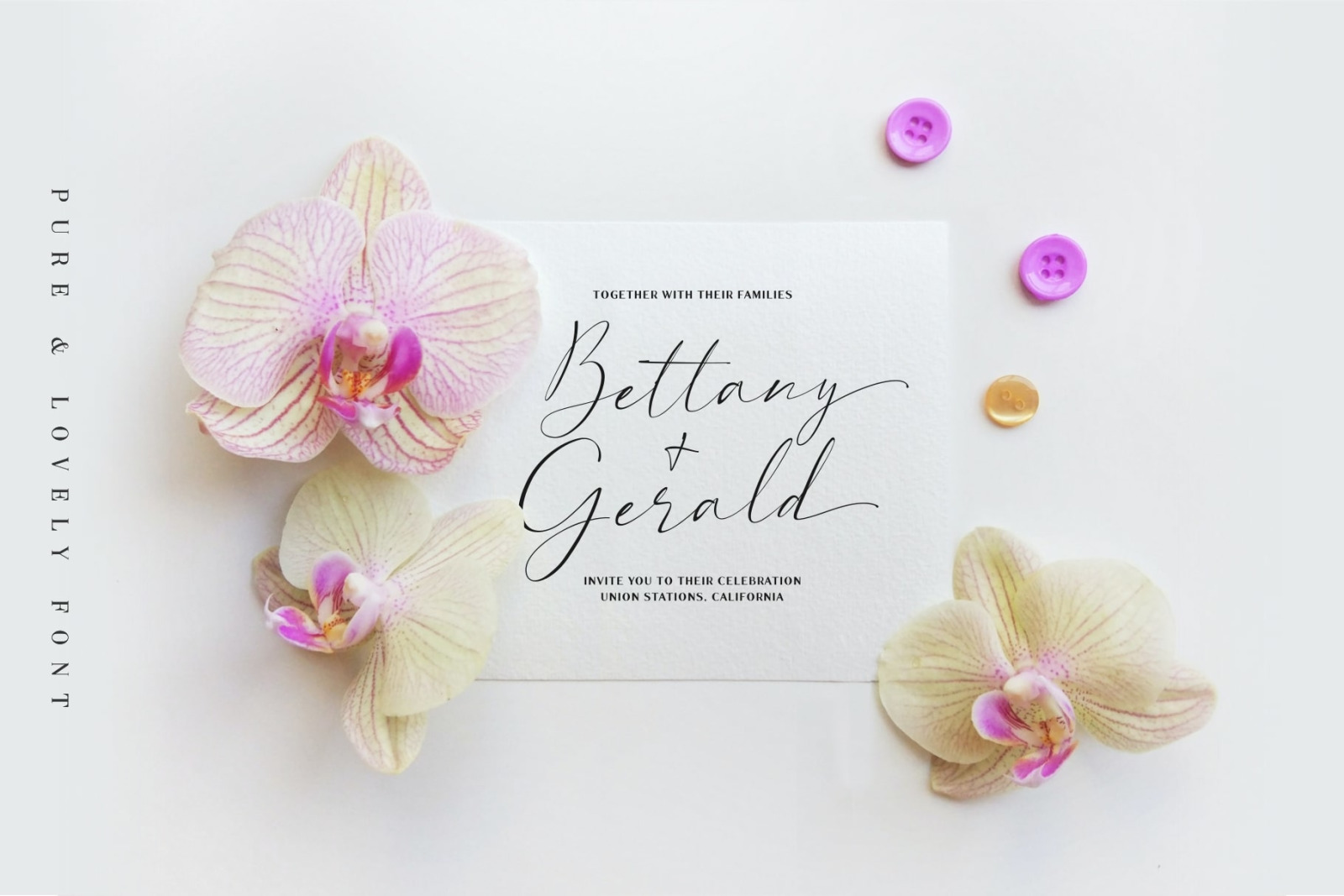 Pure & Lovely - Pretty calligraphy font Pure & Lovely - Pretty calligraphy font
