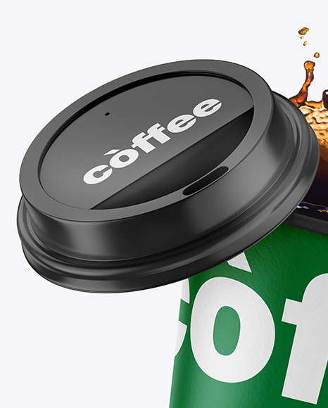 Paper Coffee Cup w/ Splash Mockup