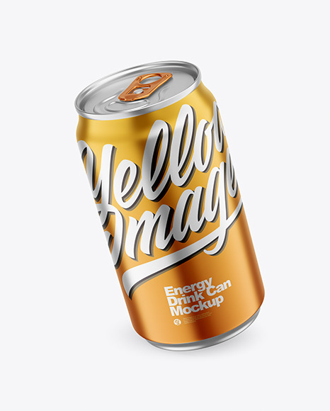 330ml Matte Metallic Drink Can Mockup - 330ml can mockup