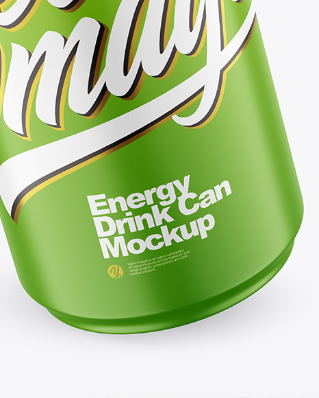 330ml Matte Drink Can Mockup