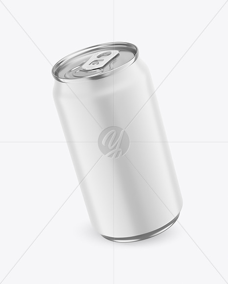 330ml Metallic Drink Can With Matte Finish Mockup