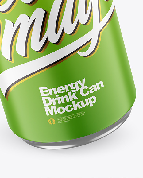 330ml Metallic Drink Can With Matte Finish Mockup