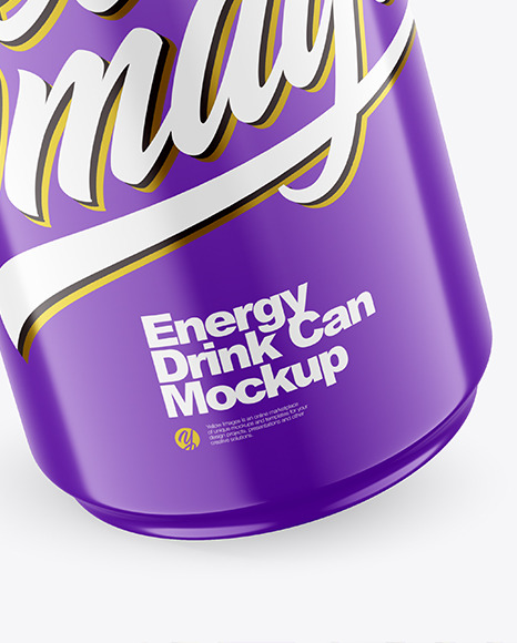 330ml Glossy Drink Can Mockup