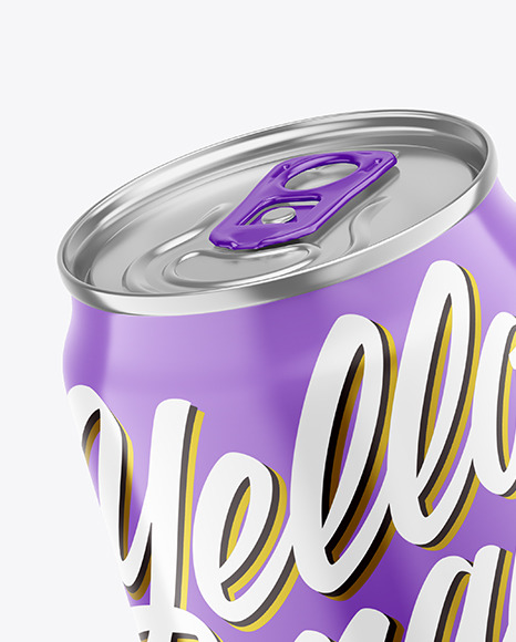 330ml Metallic Drink Can With Glossy Finish Mockup