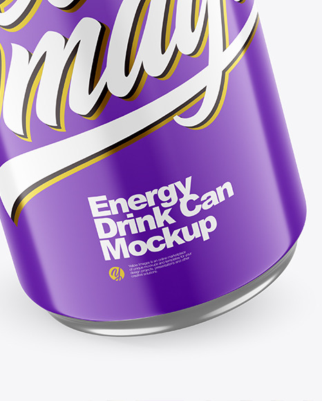 330ml Metallic Drink Can With Glossy Finish Mockup