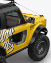 Off-Road SUV Mockup - Back Half Side View (High-Angle Shot)