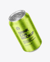 Aluminium Can With Water Drops Mockup