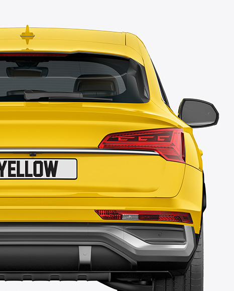 Crossover SUV Mockup – Back View