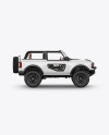 Off-Road SUV Open Roof Mockup - Side View